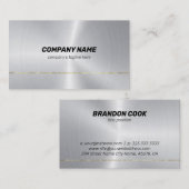 Imitate Edelstahl Goldakzent Visitenkarte (Vorne/Hinten)