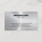 Imitate Edelstahl Goldakzent Visitenkarte (Rückseite)