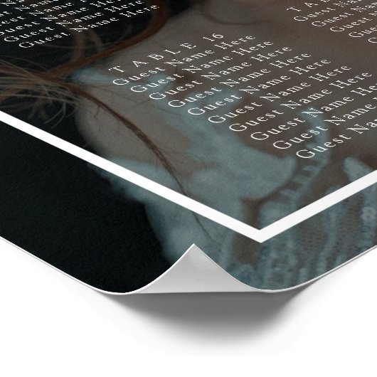 Imitate Effekt Overlay-Foto Hochzeitssatelliten Poster (Ecke)