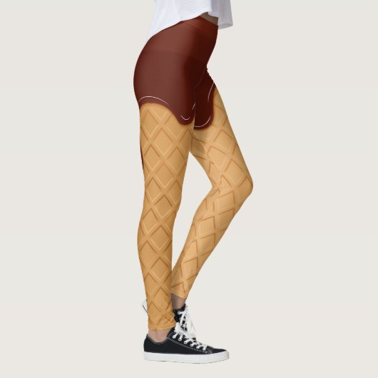 Imitate Eiscreme-Kone-Driving Schokolade Leggings (Rechts)