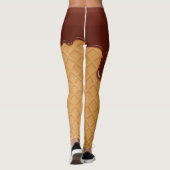 Imitate Eiscreme-Kone-Driving Schokolade Leggings (Rückseite)