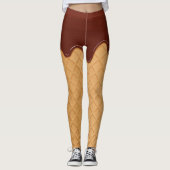 Imitate Eiscreme-Kone-Driving Schokolade Leggings (Vorderseite)