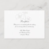 Imitate Embossed Orchid Calligrafy Empfang Hochzei Begleitkarte (Vorderseite)