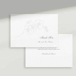 Imitate Embossed Orchids Feierliche Hochzeit Viele Dankeskarte