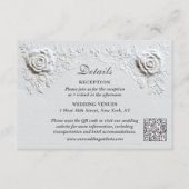 Imitate Embossed Rose Elegante Skriptdetails Hochz Begleitkarte (Vorderseite)