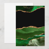 Imitate Emerald Green Marble Agate zeitgenössisch Einladung (Vorne/Hinten)