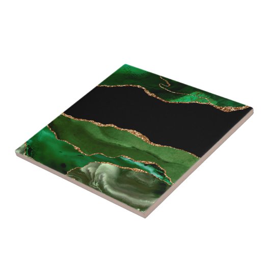 Imitate Emerald Green Marble Agate zeitgenössisch Fliese (Seite)
