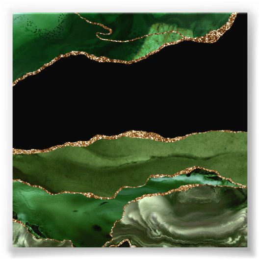 Imitate Emerald Green Marble Agate zeitgenössisch Fotodruck (Vorne)