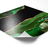 Imitate Emerald Green Marble Agate zeitgenössisch Fotodruck (Ecke)