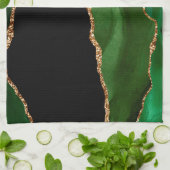 Imitate Emerald Green Marble Agate zeitgenössisch Geschirrtuch (Gefaltet)
