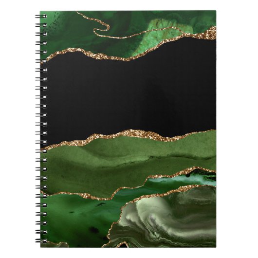 Imitate Emerald Green Marble Agate zeitgenössisch Notizblock (Vorderseite)