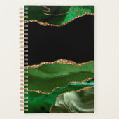 Imitate Emerald Green Marble Agate zeitgenössisch Planer (Vorderseite)
