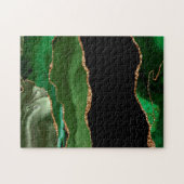 Imitate Emerald Green Marble Agate zeitgenössisch Puzzle (Horizontal)