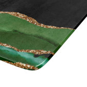 Imitate Emerald Green Marble Agate zeitgenössisch Schneidebrett (Ecke)