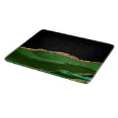 Imitate Emerald Green Marble Agate zeitgenössisch Schneidebrett (Ecke)