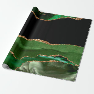 Imitate Emerald Green Marbour Agate Zeitgenössisc Geschenkpapier