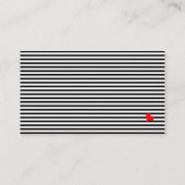 Imitate Eyelashes Techniker Rotes Herz und Streife Visitenkarte (Rückseite)