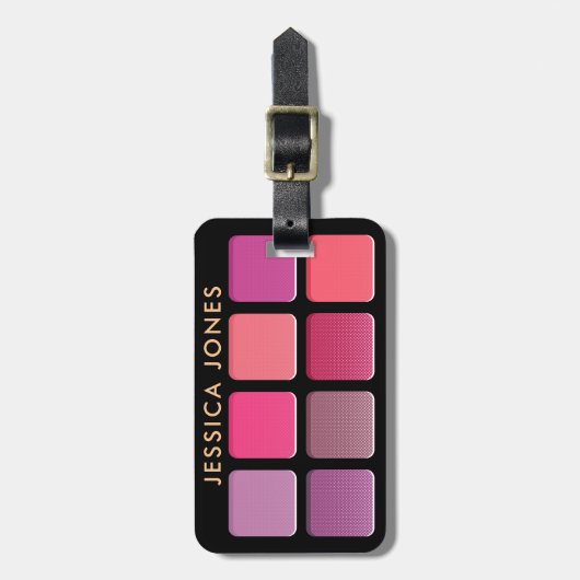 Imitate Eyeshadow Makeup Pallete Pink Gepäckanhänger (Vorderseite vertikal)