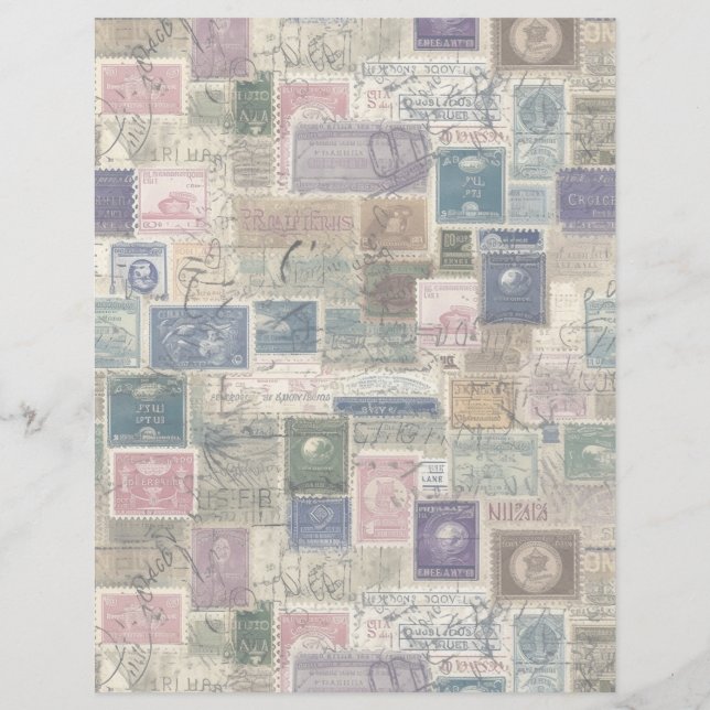 Imitate Fantasy Postage Briefmarke Collage 4 (Rückseite)