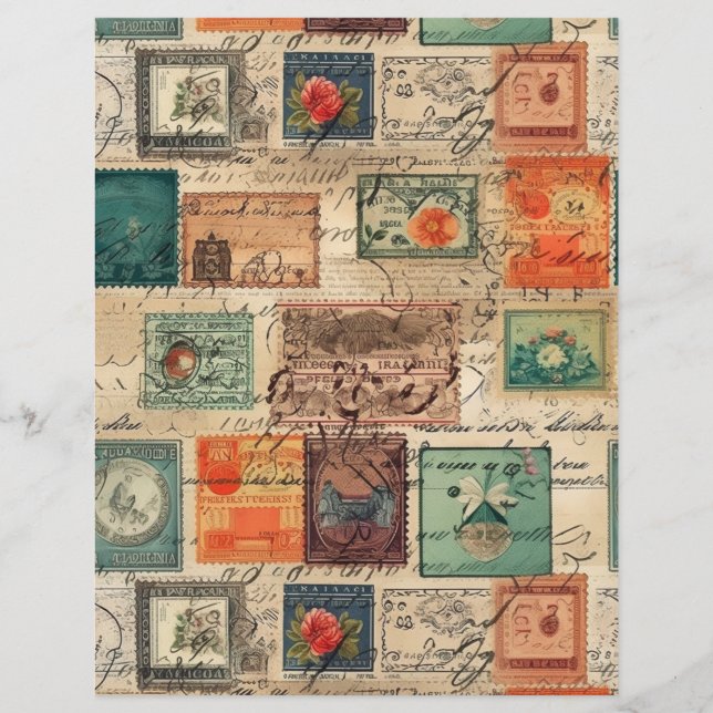 Imitate Fantasy Postage Briefmarke Collage 6 (Rückseite)