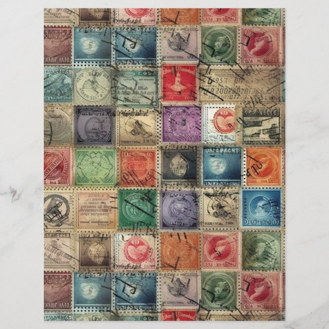 Imitate Fantasy Postage Briefmarke Collage 7 (Rückseite)