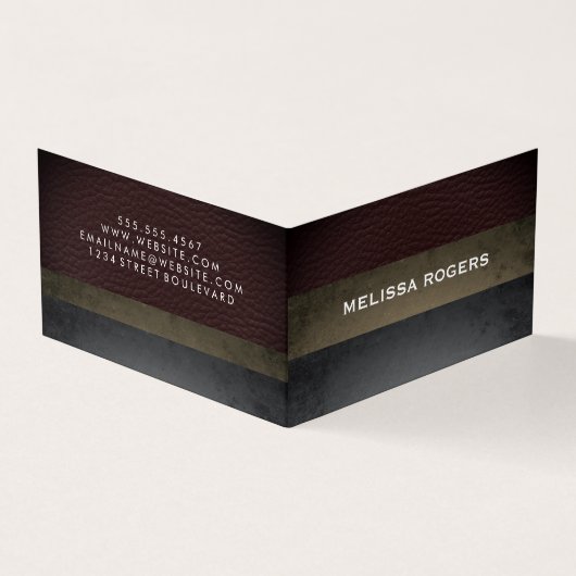 Imitate Farbblöcke aus Lederlatten Visitenkarten (Vorderseite)