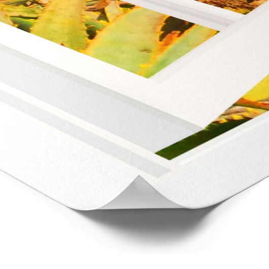 Imitate Fenster mit Strand Poster (Ecke)