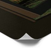 Imitate Fenster mit Strand Sunset Ocean Poster (Ecke)