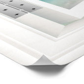 Imitate Fenster mit Strand und Ozean Custom Größe! Poster (Ecke)