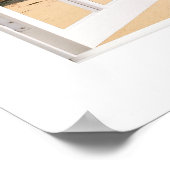 Imitate Fenster mit Strand und Ozean Custom Größe! Poster (Ecke)