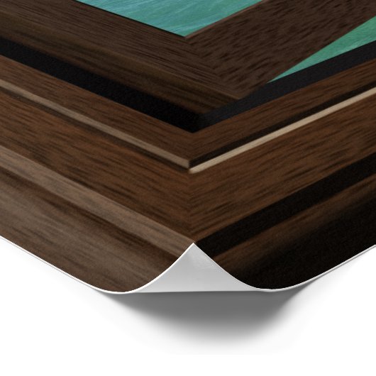 Imitate Fenster Poster Aquamarine Ozean Szene Ruhe (Ecke)