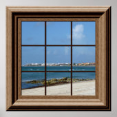 Imitate Fenster Poster Beach Szene Entspannung Ans (Vorne)