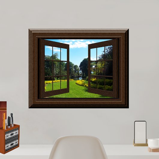 Imitate Fenster Poster Friedlich Landschaft Zen