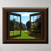 Imitate Fenster Poster Friedlich Landschaft Zen (Vorne)