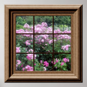 Imitate Fenster Poster Friedliche Rose Garten Ents (Vorne)