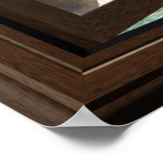 Imitate Fenster Poster Friedliche Wasserhöhle (Ecke)