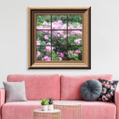 Imitate Fenster Rose Garten Leinwand Kunst, Dichtu (Insitu (Wohnzimmer))
