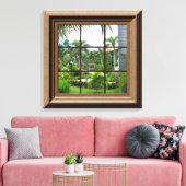 Imitate Fenster Szene Tropical View Leinwand Art (Insitu (Wohnzimmer))