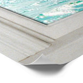 Imitate Fenster Weißes Holz Rahmen Karibik Ansicht Poster (Ecke)