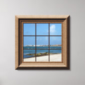 Imitate Fensteransicht Strand Leinwand Wand Kunst (Vorderseite)