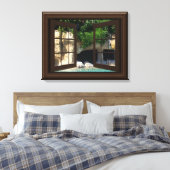 Imitate Fensterfront Wasserhöhle Friedlich Entspan Leinwanddruck (Insitu (Schlafzimmer))