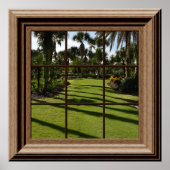 Imitate Fensterpalmen Bäume Grass Tropen Entspanne Poster (Vorne)