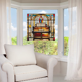 Imitate Festes Glas, Klavier Fensteraufkleber