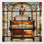 Imitate Festes Glas, Klavier Fensteraufkleber (Blatt)