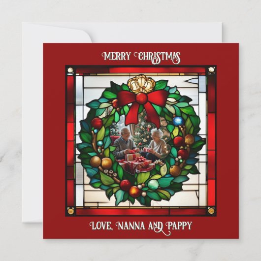 Imitate festgehaltenes Glas Karte (Rückseite)