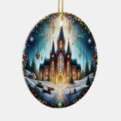 Imitate Festgelegene Glaskirche Weihnachtsschmuck (Rechts)