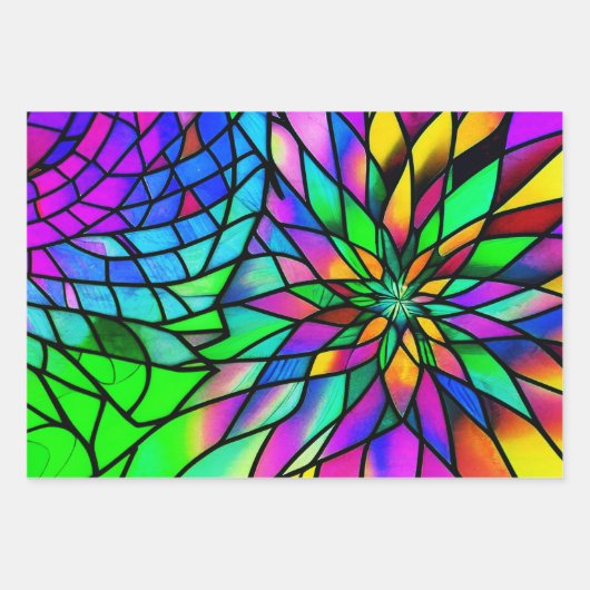 Imitate Festglas Geschenkpapier Set (Vorderseite 2)