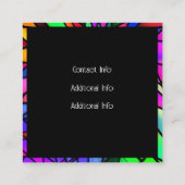 Imitate Festglas Quadratische Visitenkarte (Rückseite)