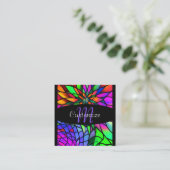 Imitate Festglas Quadratische Visitenkarte (Stehend Vorderseite)