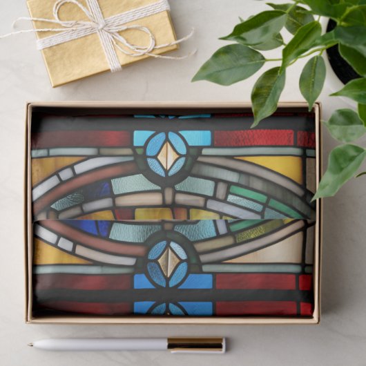 Imitate Festverglaster Weihnachtsbaum für Decoupag Seidenpapier (Geschenk)